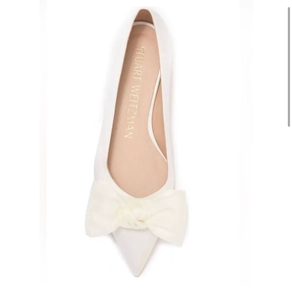 NWT Stuart Weitzman Anny Mesh Bow Flats - Picture 4 of 10